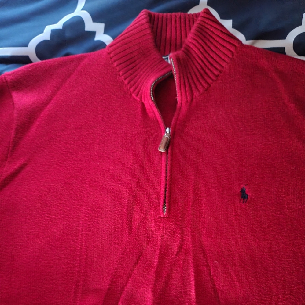 Mens Polo Mock neck sweater